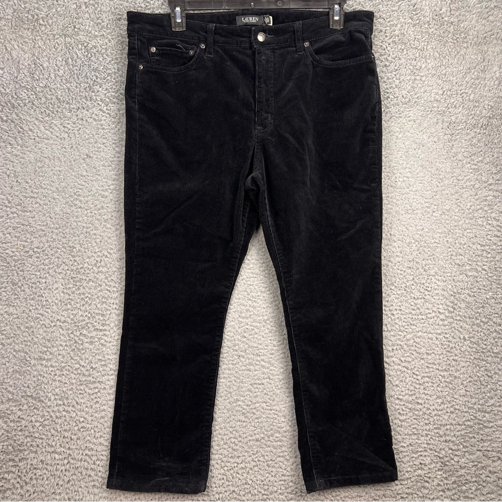 Lauren Ralph Lauren Womens Corduroy Pants Sz 16 Cropped Straight (38x26) Dressy‎